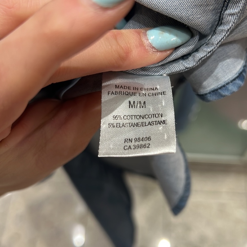 Euc Theory Chambray Button Down - image 4